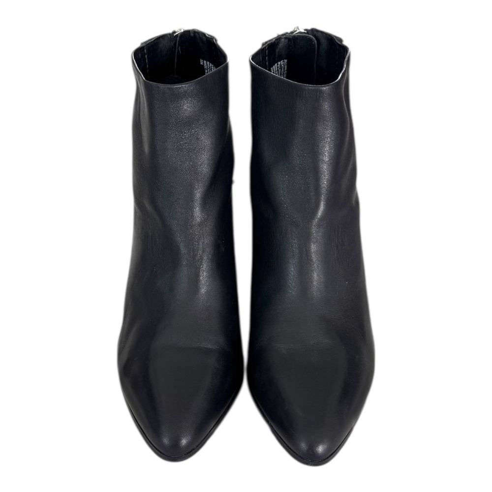 Steve Madden Leather Ankle Boots 8 Black Silver Studs Bikercore Grunge Rockstar - Picture 2 of 10